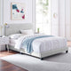 Tufted Platform Bed Frame, Queen Size, Velvet, Grey Gray, Modern Contemporary