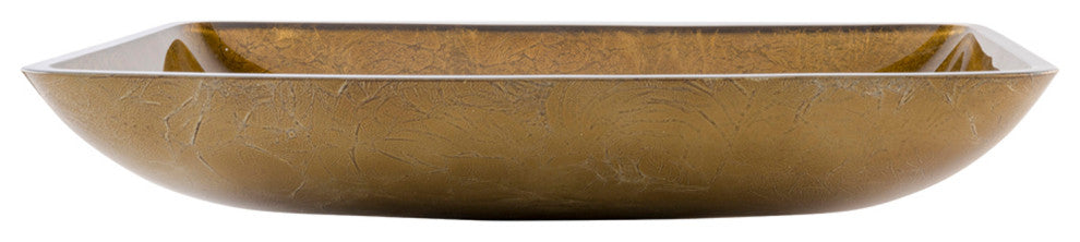 VIGO Donatello 22"L x 14"W x 5"H Glass Rectangula Vessel Bathroom Sink in Copper