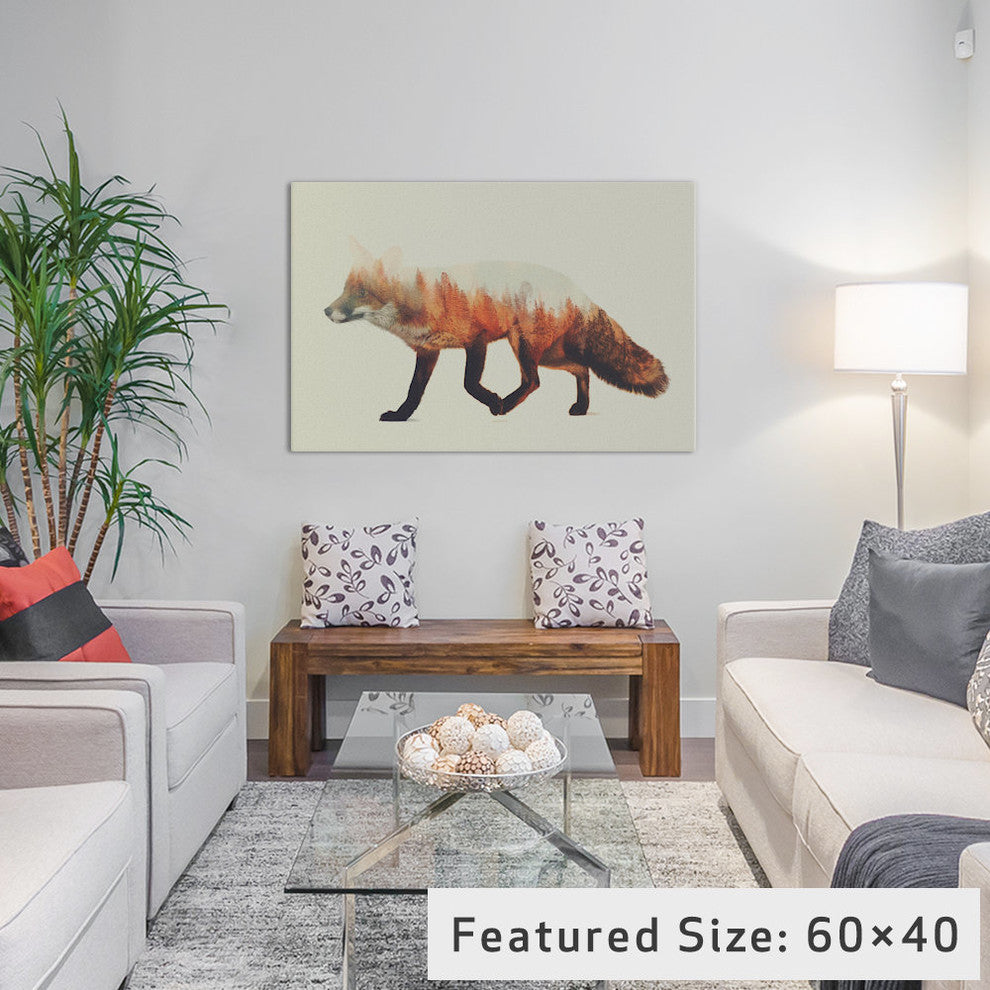 "Fox I" by Andreas Lie, 18x12x1.5"