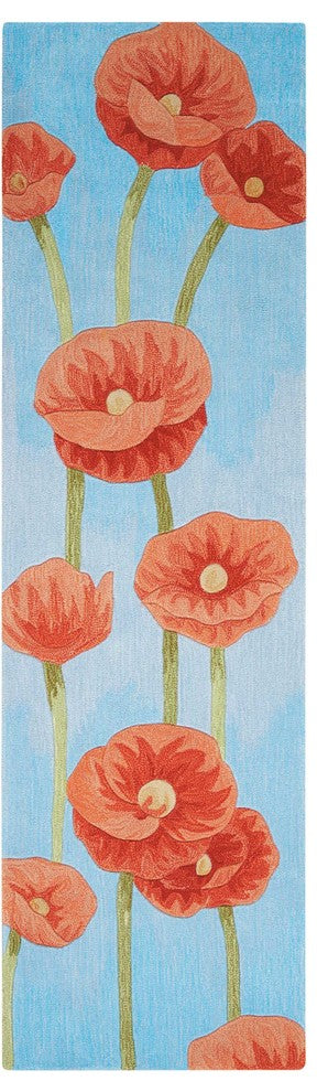 Nourison Contour Blue Area Rug, 2'3"x8'