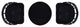 Breda 25" Counter-Height Round Bistro 3-Piece Dining Set, Black
