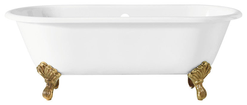 Cheviot Products Regal Cast Iron Tub With Continuous Rolled Rim and Shaughnessy