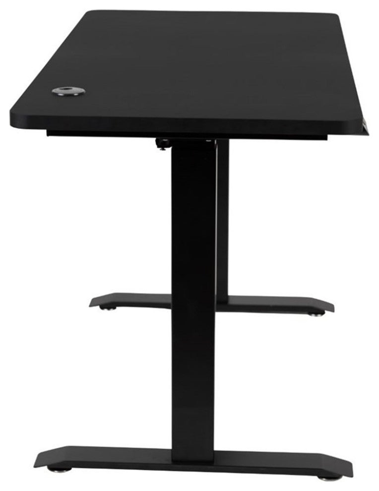 Electric Height Adjustable Standing Desk - Table Top 48" Wide - 24" Deep (Black)