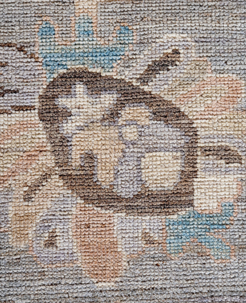 Oushak One-of-a-Kind Hand-Knotted Area Rug Gray, 9'0" x 11'7"