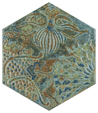 Gaudi React Hex Ocean Porcelain Floor and Wall Tile