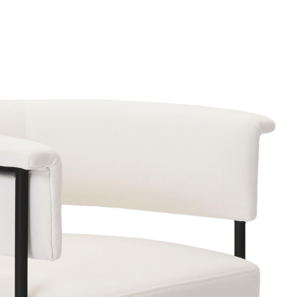 Taylor Performance Linen Dining Chair, Cream