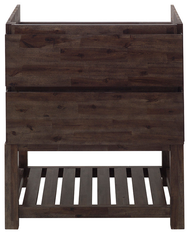 Formosa Floor Standing Open Bottom Modern Bathroom Cabinet, 29"