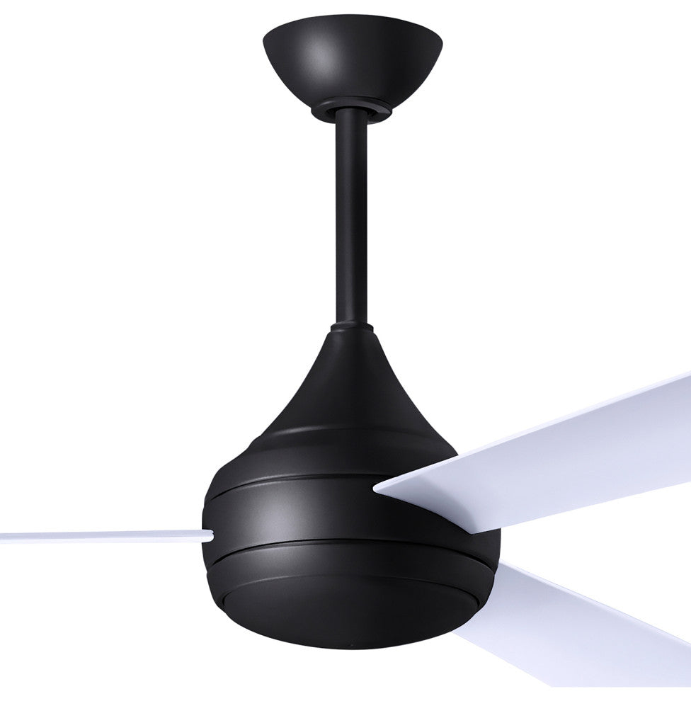 Donaire Paddle Fan Integrated LED, Matte Black, Gloss White Blades