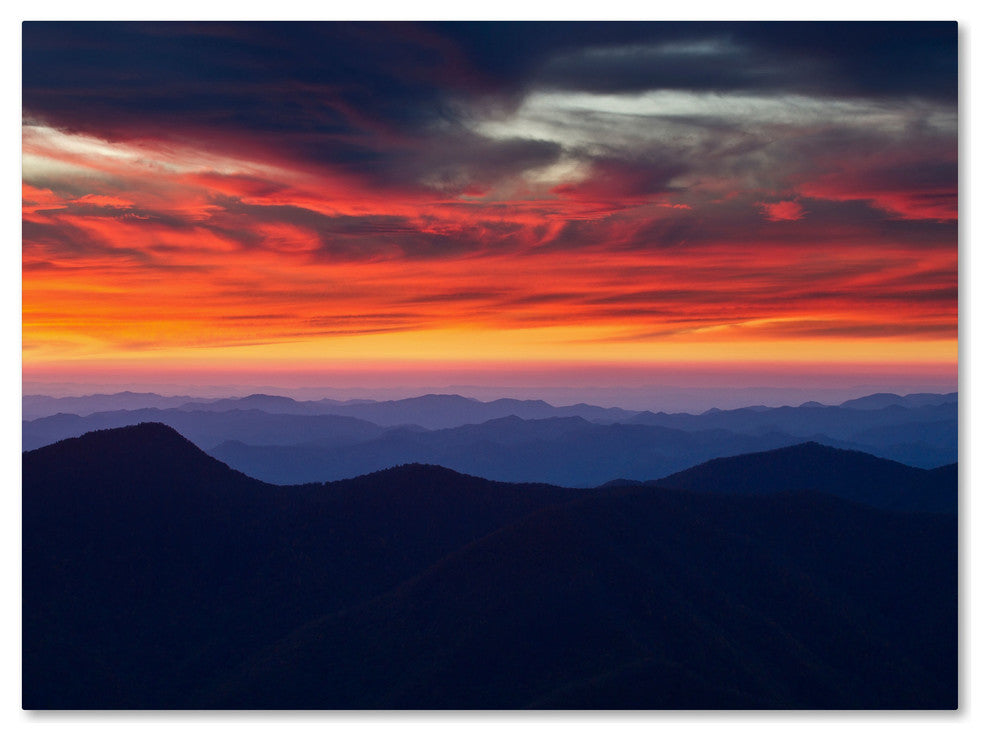 'Mount Mitchell Sunset' Canvas Art by Pierre Leclerc