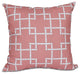 Bamboo 1, Geometric Print Pillow, Coral, 16"x16"