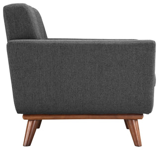 Modern Gray Engage Armchairs and Loveseat, 3-Piece Set