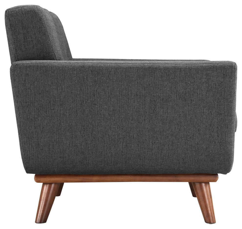 Modern Gray Engage Armchairs and Loveseat, 3-Piece Set