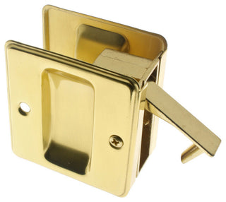Genuine Solid Brass Pocket Passage Pull, Polished Brass