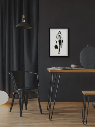 "White Coat" Framed Painting Print, 12"x18"