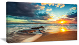 "Beautiful Cloudscape Over The Sea" Modern Beach Wall Art, 1 Panel, 60"x28"