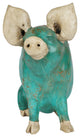 Wilber the Pig Handmade Planter, Turquoise