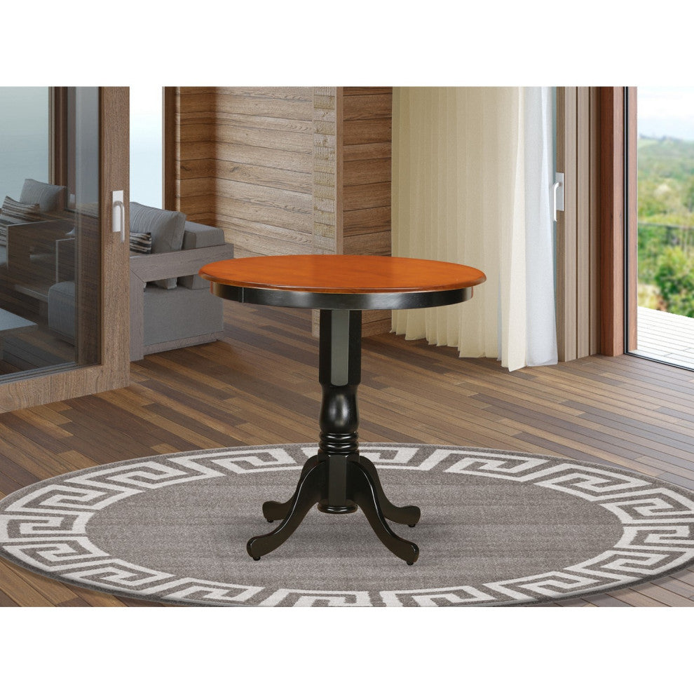 Counter Height Table, Black And Cherry