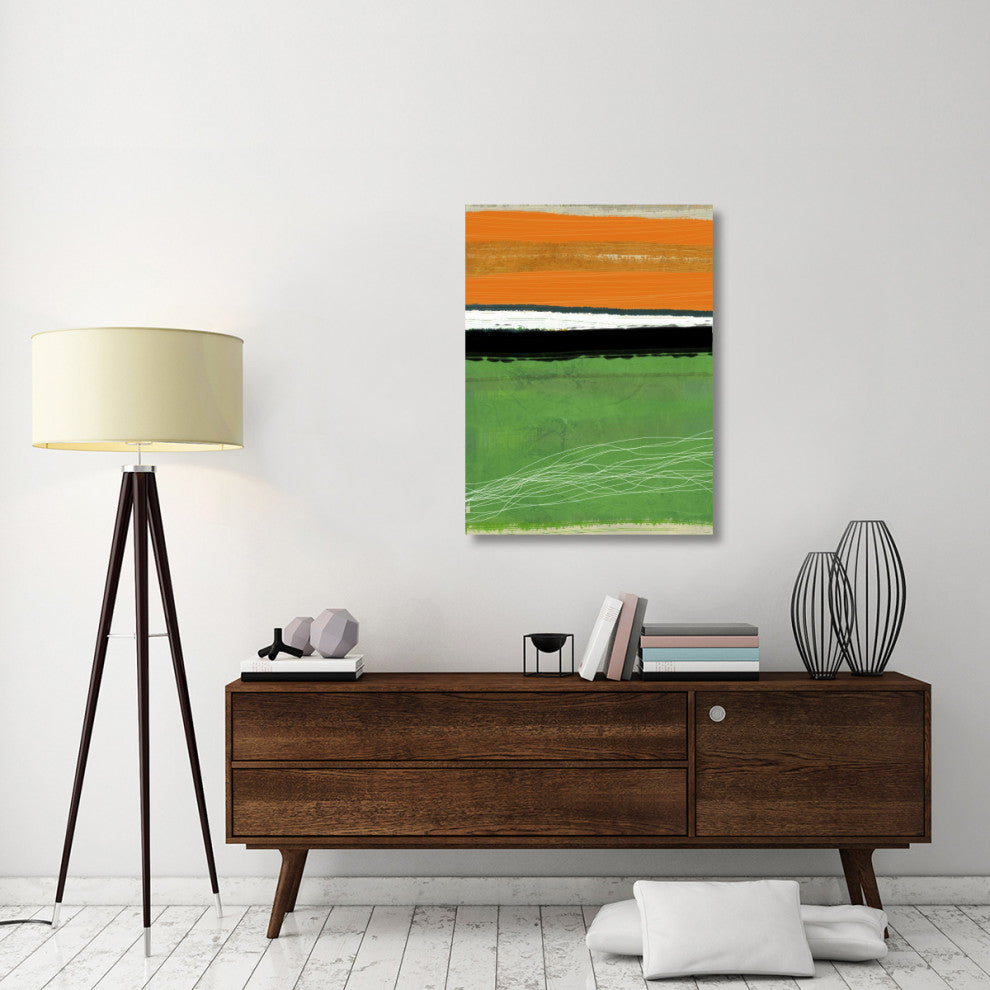 "Orange And Green Abstract 1" Fine Art Print