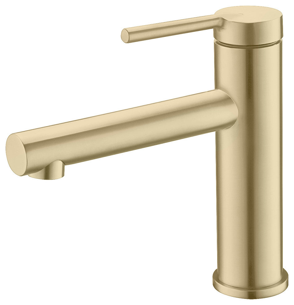 STYLISH Single Handle Modern Bathroom Faucet Basin Sink Faucet, Gold Finish