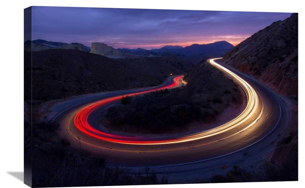 "Headlights And Brake Lights" Canvas Giclee by Karl Klingebiel, 30"x20"