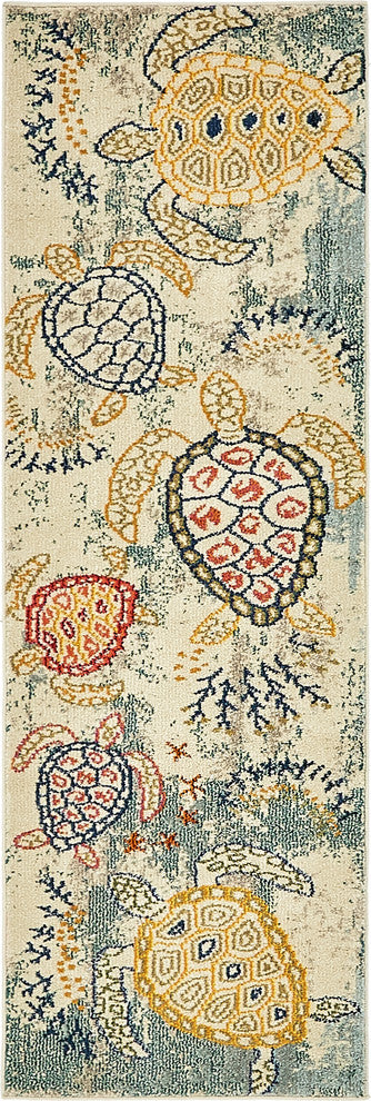 Unique Loom Beige Treasure Positano 2' 2x6' 7 Runner Rug
