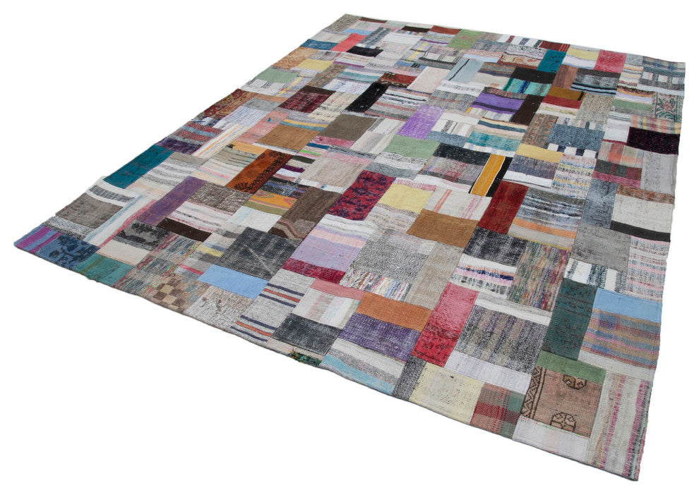 Rug N Carpet - Handmade Anatolian 8' 1'' x 10' 0'' Rustic Patchwork Kilim Rug