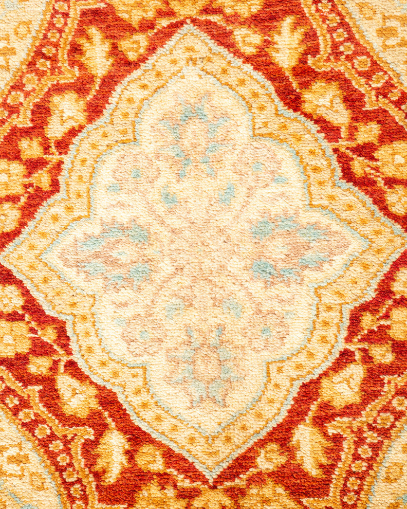 Caloocan One-of-a-Kind Hand-Knotted Area Rug Orange, 5'1"x7'4"