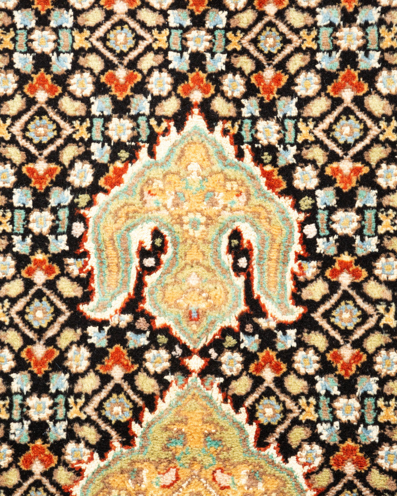 Waw One-of-a-Kind Hand-Knotted Area Rug Black, 4'7"x7'4"