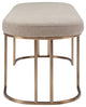 Art Deco Kazu Bench Light Grey - Grey