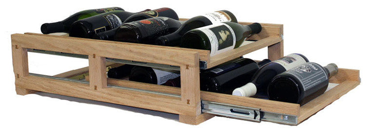 2 Shelf 12 Bottle Wine Slide and Store