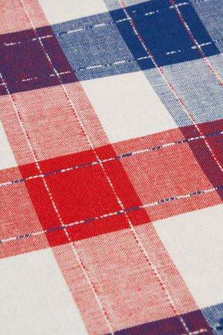 Americana Plaid Cotton Tablecloth, 60"x102"