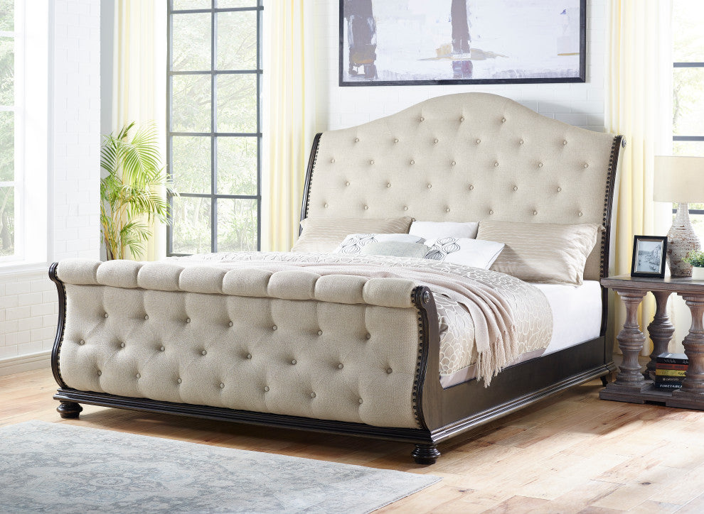 Rhapsody Bed, King, Sleigh Bed