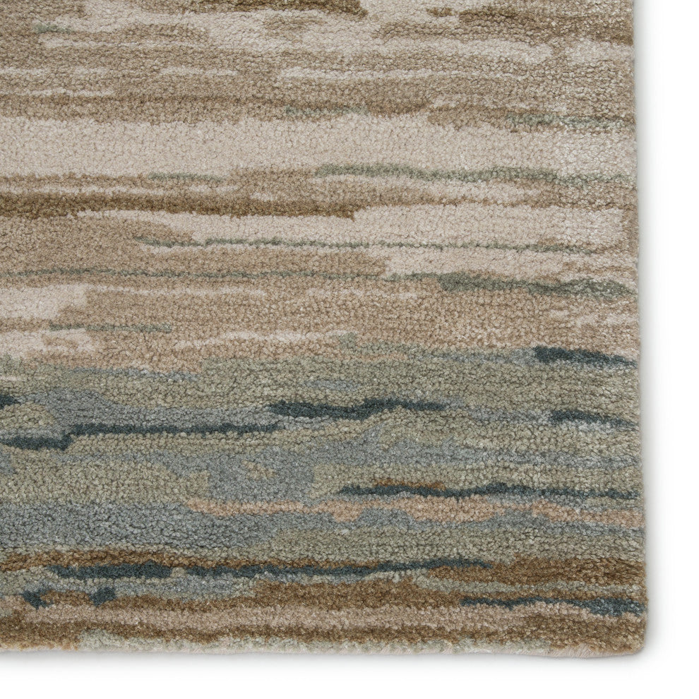 Jaipur Living Mondrian Handmade Abstract Tan/ Light Gray Area Rug 10'X14'