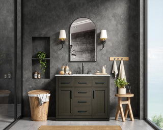 Home Living 42" Single Bathroom Vanity, Mocha Brown