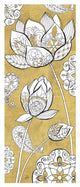 "Color my World Lotus II Gold" Digital Paper Print by Daphne Brissonnet, 32"x77"