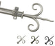 Norman 13/16" Diameter Curtain Rod, Satin Nickel, 18-28"