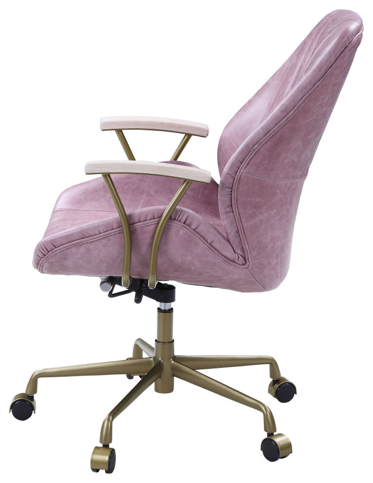 ACME Hamilton Office Chair, Pink Top Grain Leather