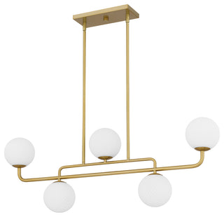 Quoizel RGS540 Regis 5 Light 40"W Linear Chandelier - Brushed Gold
