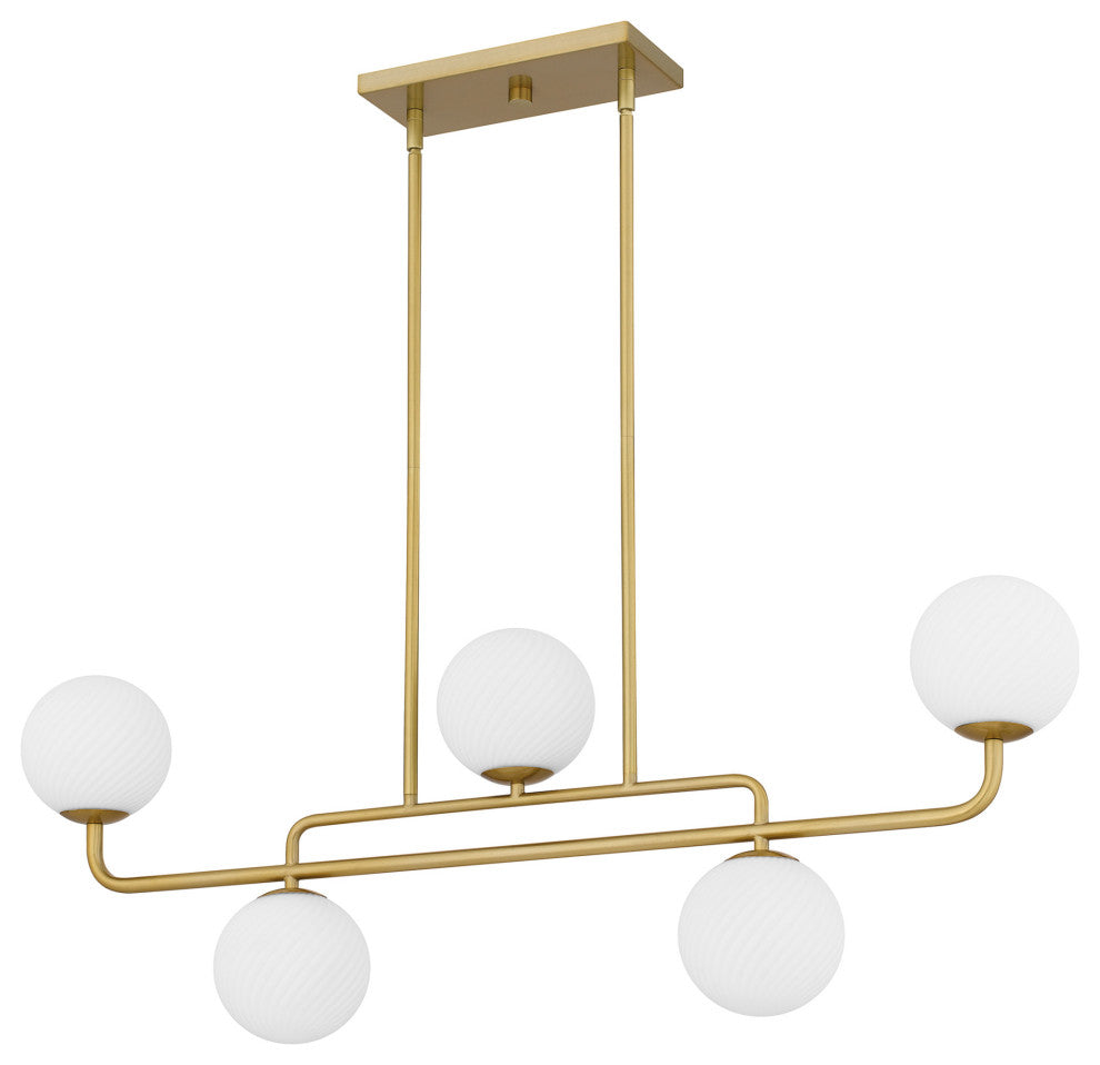Quoizel RGS540 Regis 5 Light 40"W Linear Chandelier - Brushed Gold