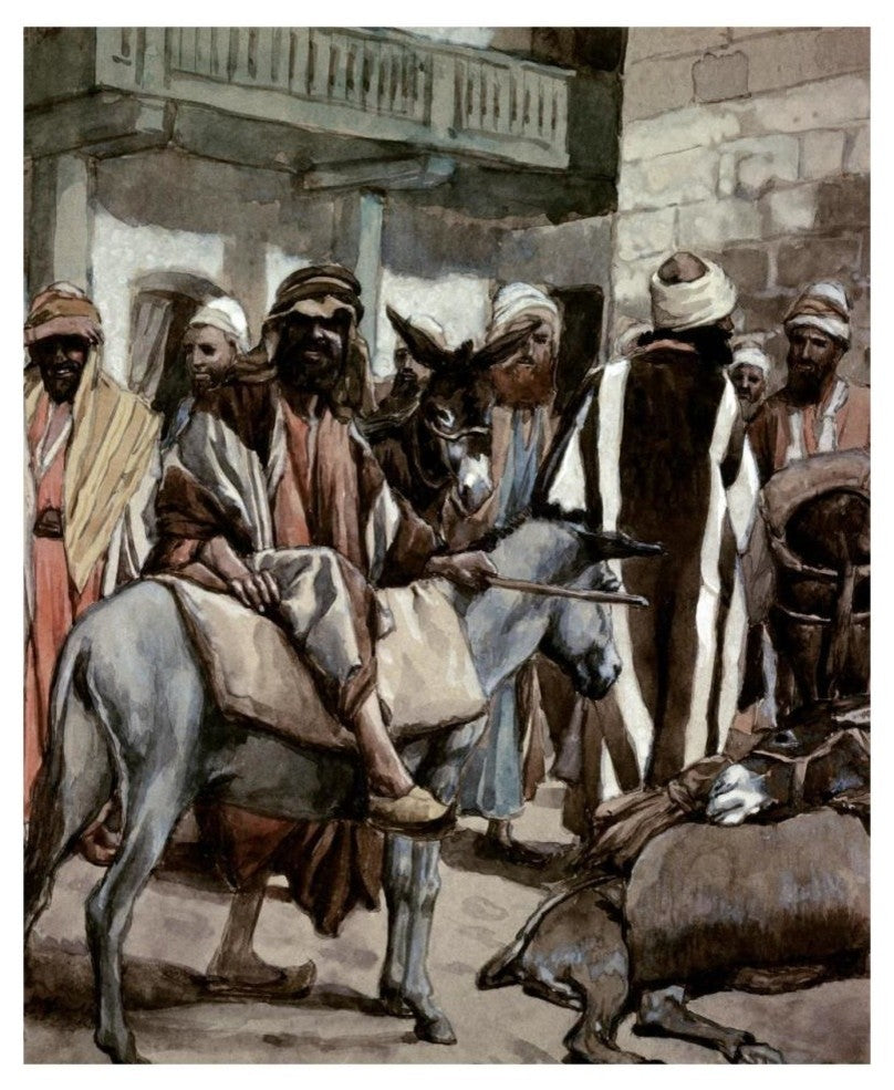 "Joseph Sends His Brethren Away With Full Sacks" Print by James Tissot, 26"x32"