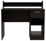 Charlotte Computer Desk with 2 Storage Shelves, Built-in Drawer, Black