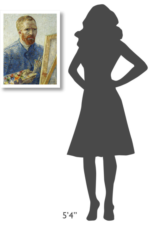 "Self Portrait in Front of Easel" Print by Vincent Van Gogh, 19"x24"