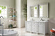 James Martin 157-V60D-BW-3ENC 60" Double Vanity Bright White w/ 3 CM Quartz Top