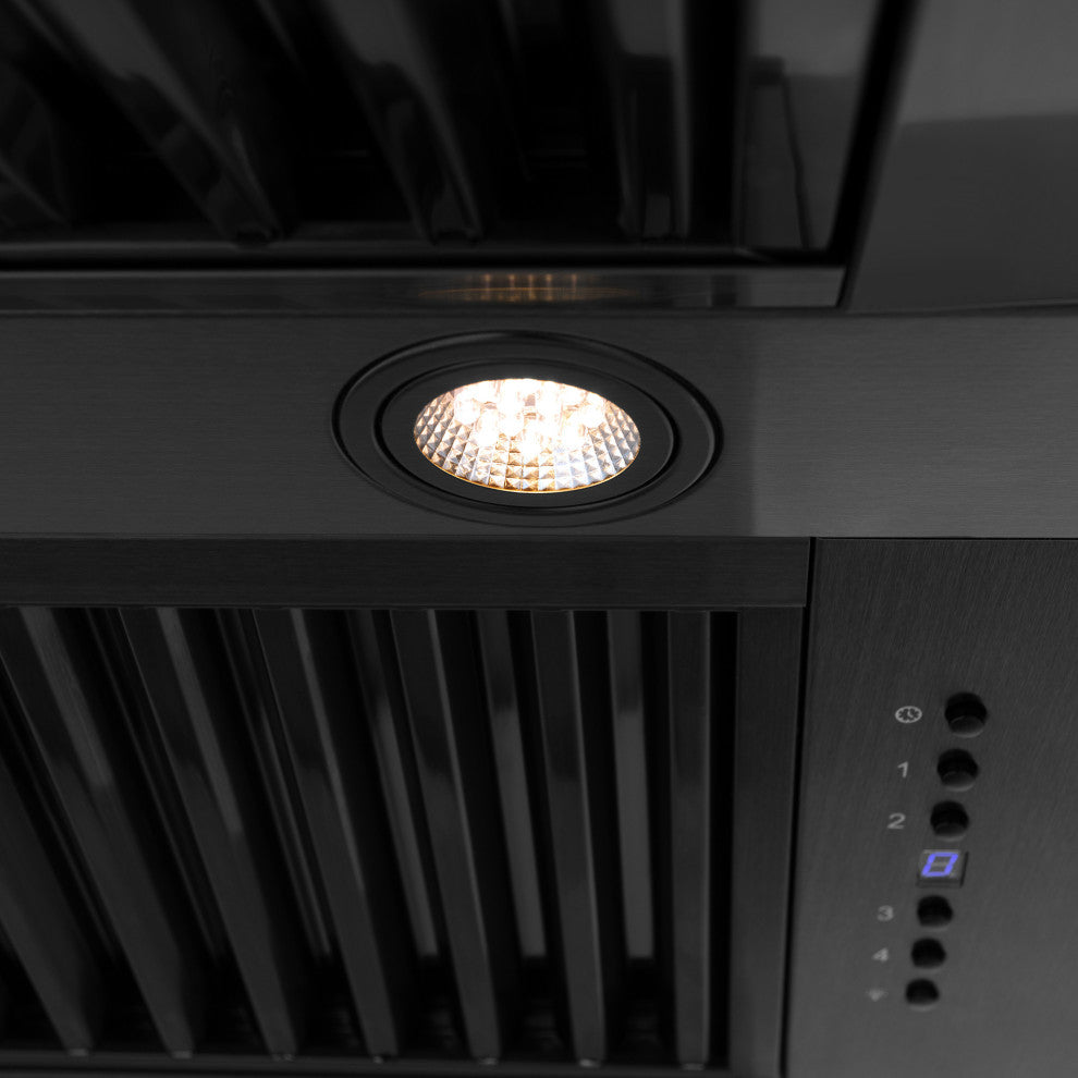 ZLINE 48" Black Stainless Range Hood with Champagne Bronze (BS655-48-CB)