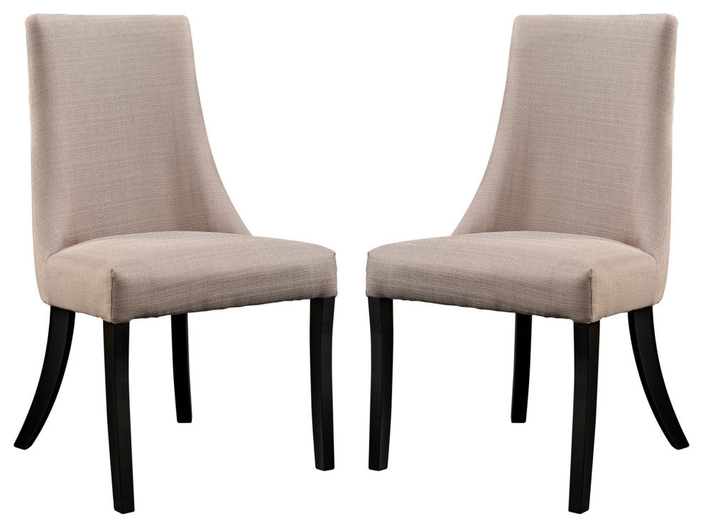 Modern Beige Reverie Dining Side Chair Set of 2