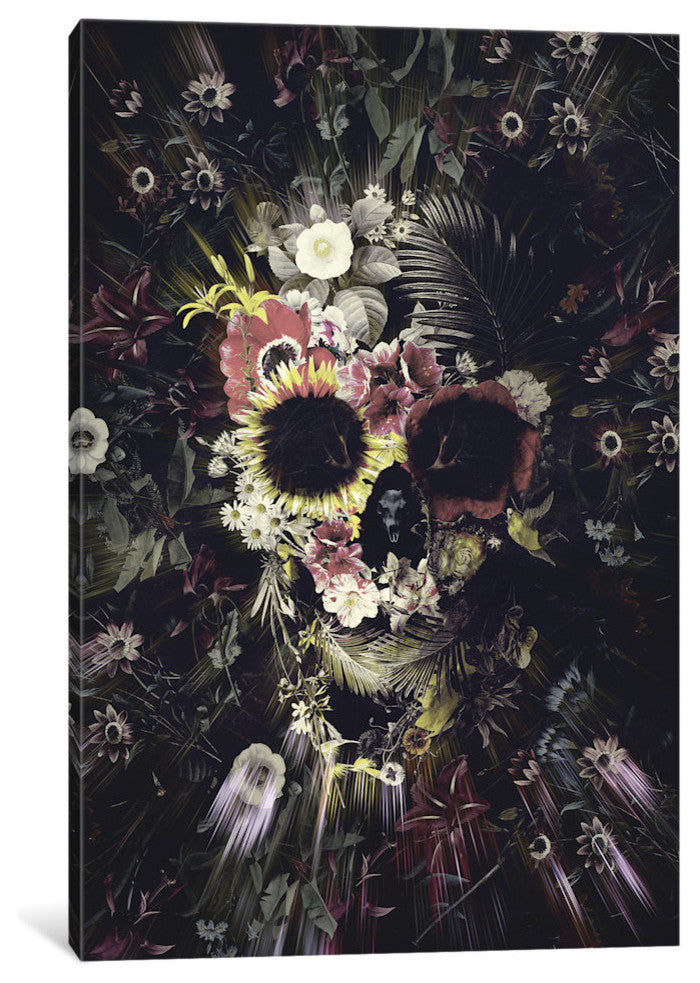 "Garden Skull" by Ali Gulec, 26x18x1.5"