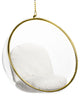 Bubble Clear Hanging Chair, Gold, 34x41"