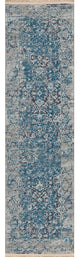 Indoor/Outdoor Marbella MB2 Navy Machine Washable 2'3" x 7'6" Runner Rug