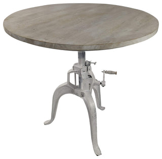 Bentley Adj Crank Table, Whitewash