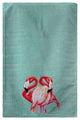 Betsy Drake Two Flamingos - Aqua Beach Towel